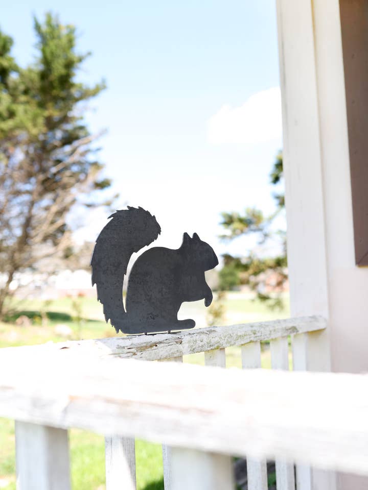Metal Squirrel Statue for wholesale by Highland Ridge | Handmade Home Decor