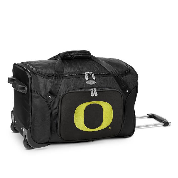 NCAA Oregon Ducks 22" Wheeled Duffel Bag for wholesale by Mojo Licensing
