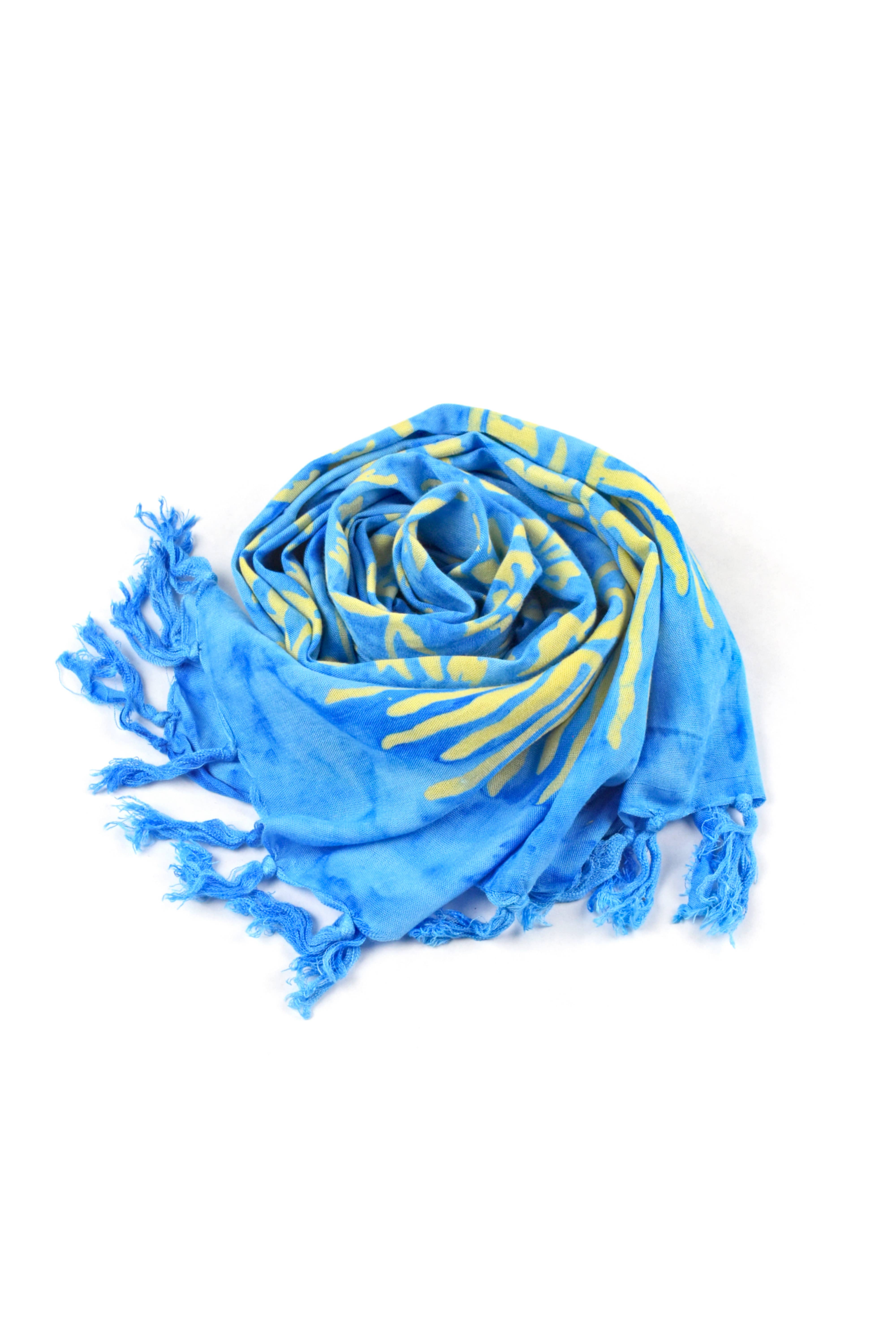 Nusantara Inc. - Wholesale Scarf - Women's - Rayon Batik Scarf - 98781 A-C (Knotted  Fringe)5