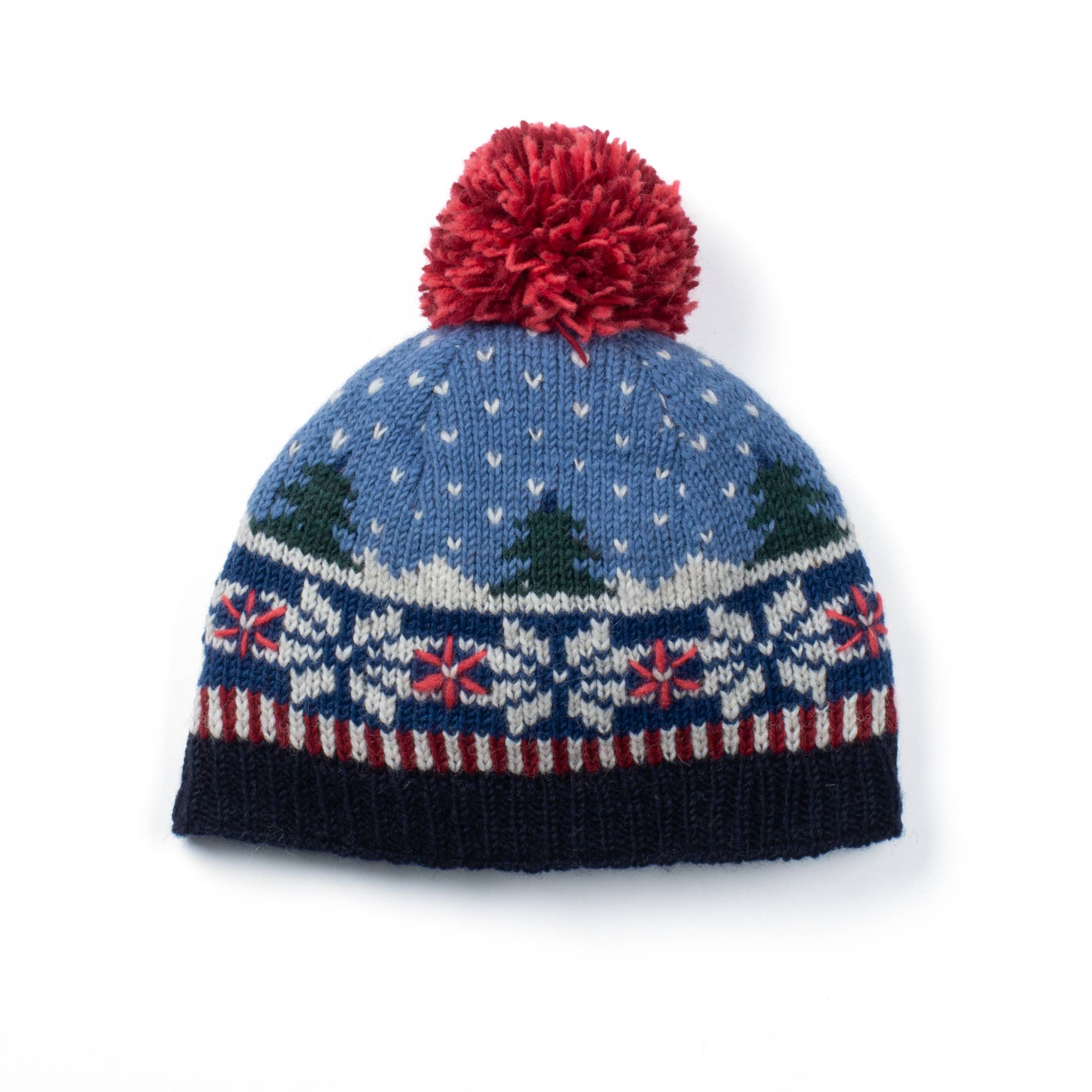 Lost Horizons Knitwear – Ships from USA - Wholesale Beanie - Women's - Noel Holiday Fair Isle Pom Beanie Hat1