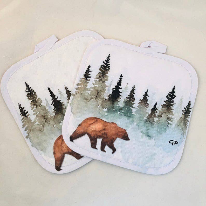 GP Originals - Wholesale Oven Mitt/Pot Holder - Evergreen Bear Pot Holder3