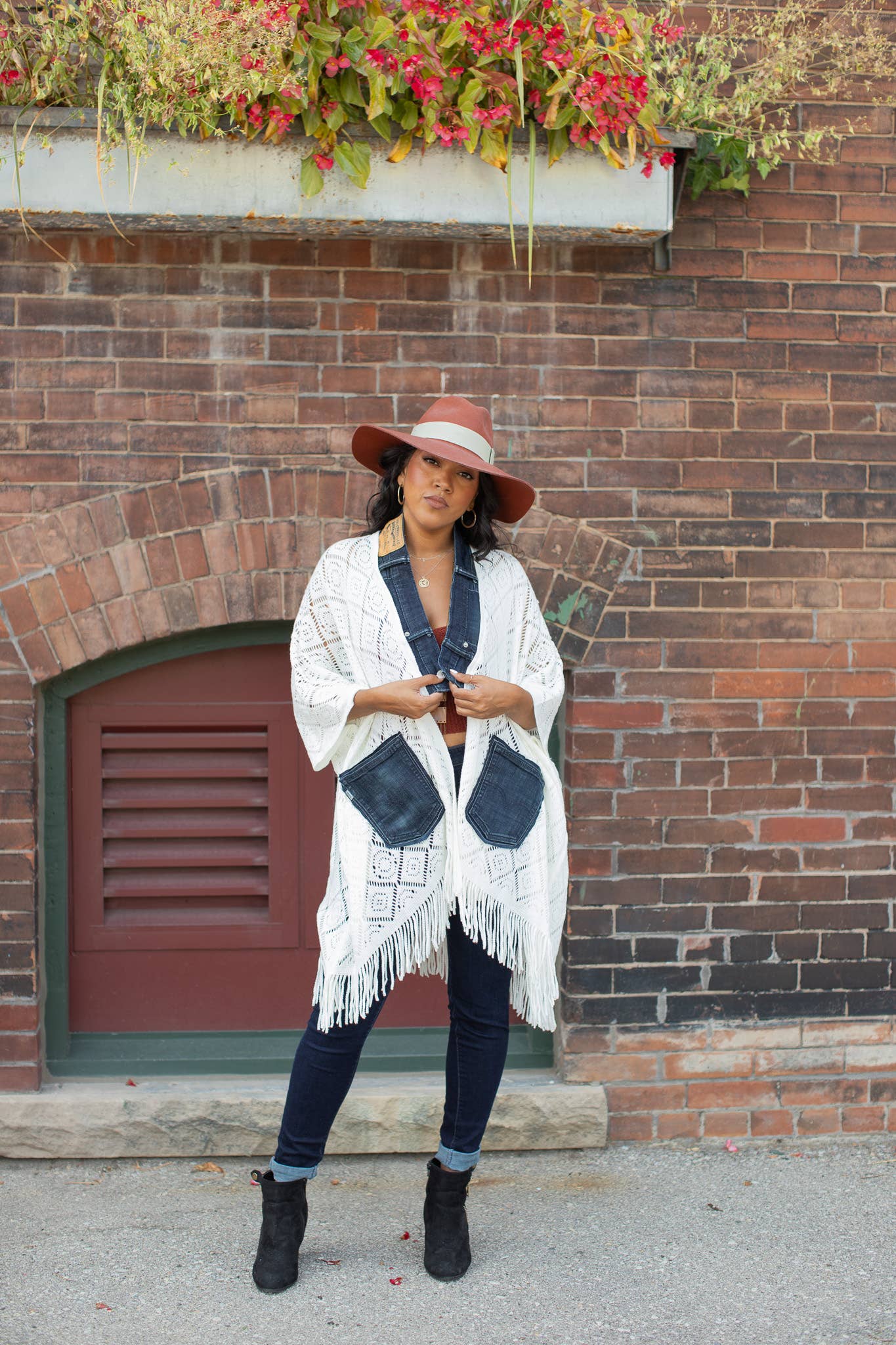 Ellemairco - Vendita all'ingrosso Cardigan - Donna - Cardigan in denim con lavorazione a X6