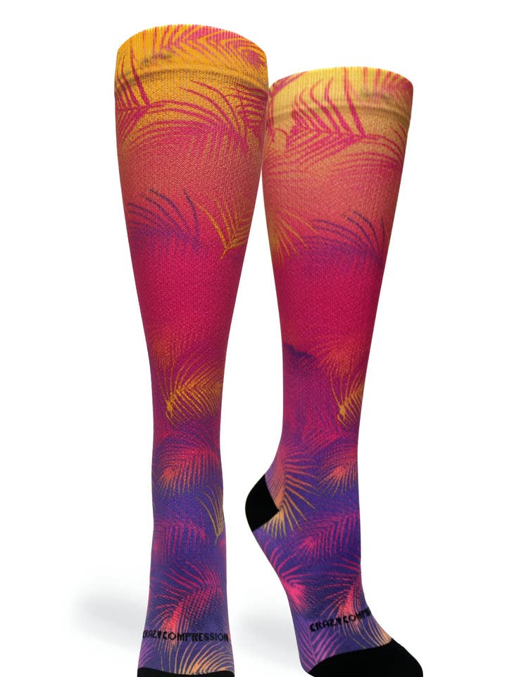 360 Palm Ombré OTC Compression Socks (Standard & Extra Wide) for wholesale by Crazy Compression