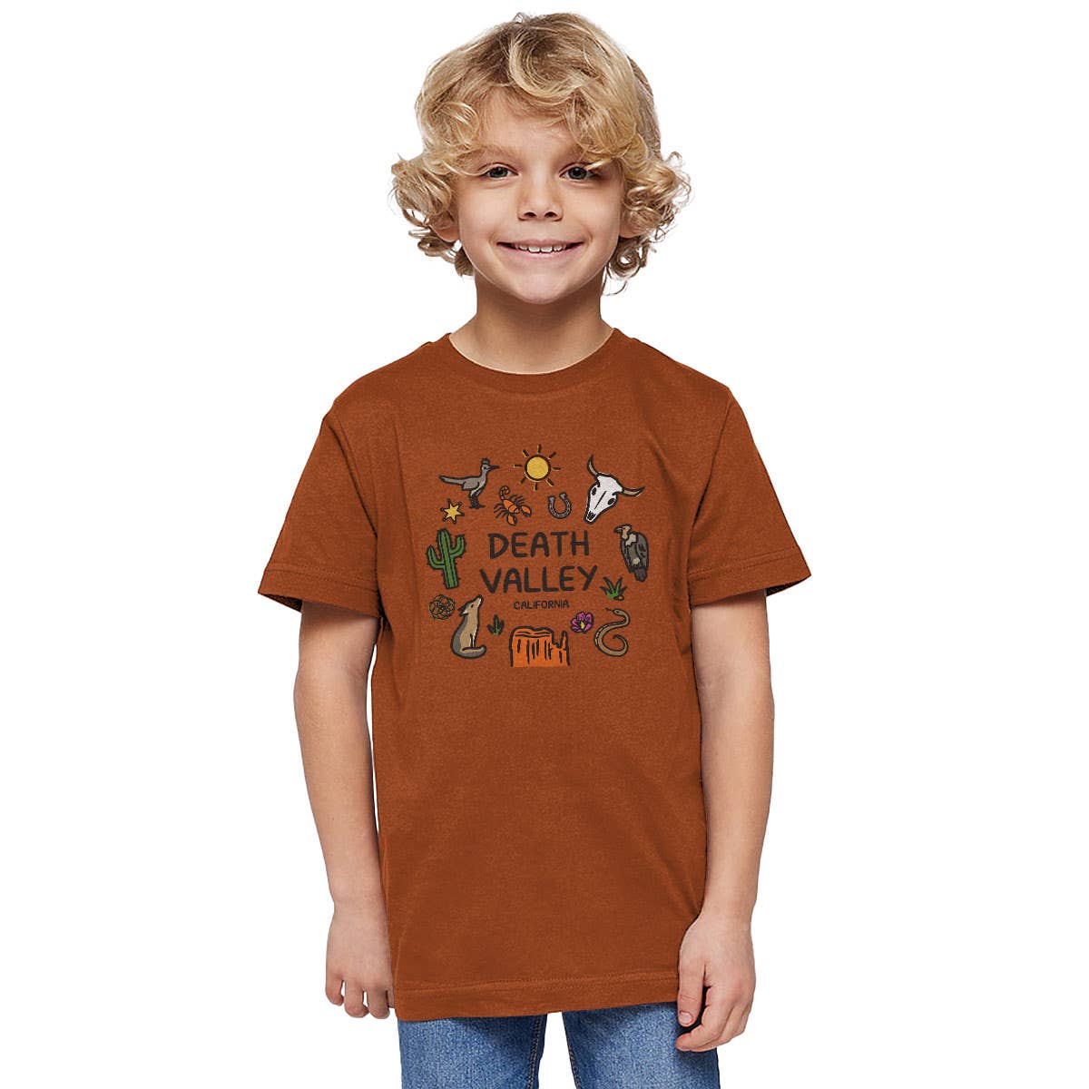 RetroPlanet - Wholesale Screen Printed T-Shirt - Kids - Desert Doodles Icons Name Drop Youth T-Shirt XS-XL1