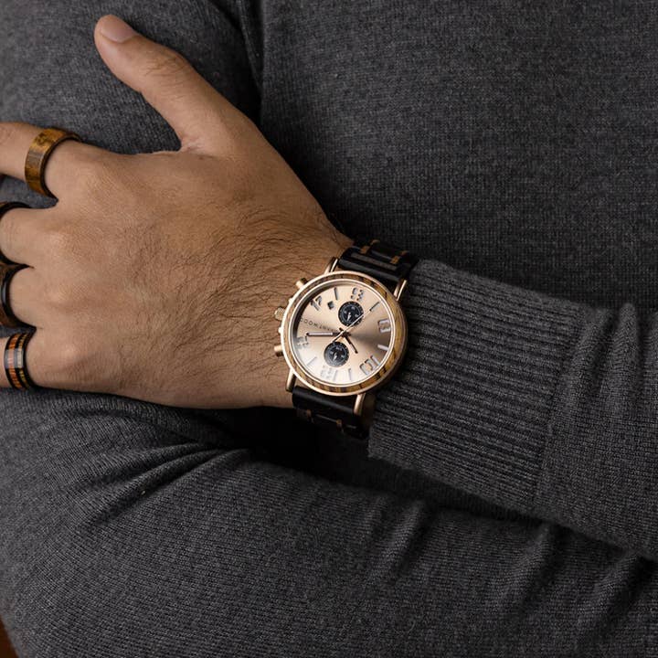 AvantWood - Wholesale Wrist Watch - Men's - Pilot - Rose Gold - Men's Watch3