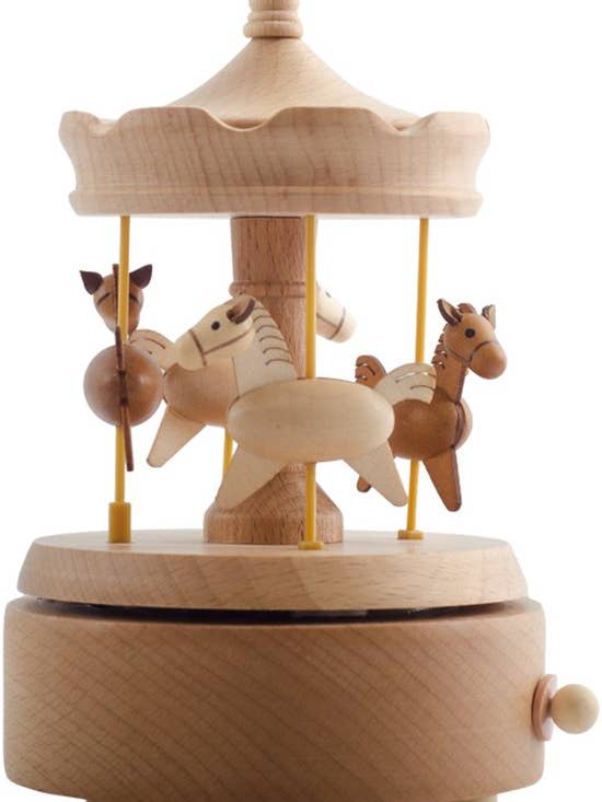 Bébli - Boîte à musique - Boîte à musique en bois Chevaux pour la vente par Green Life