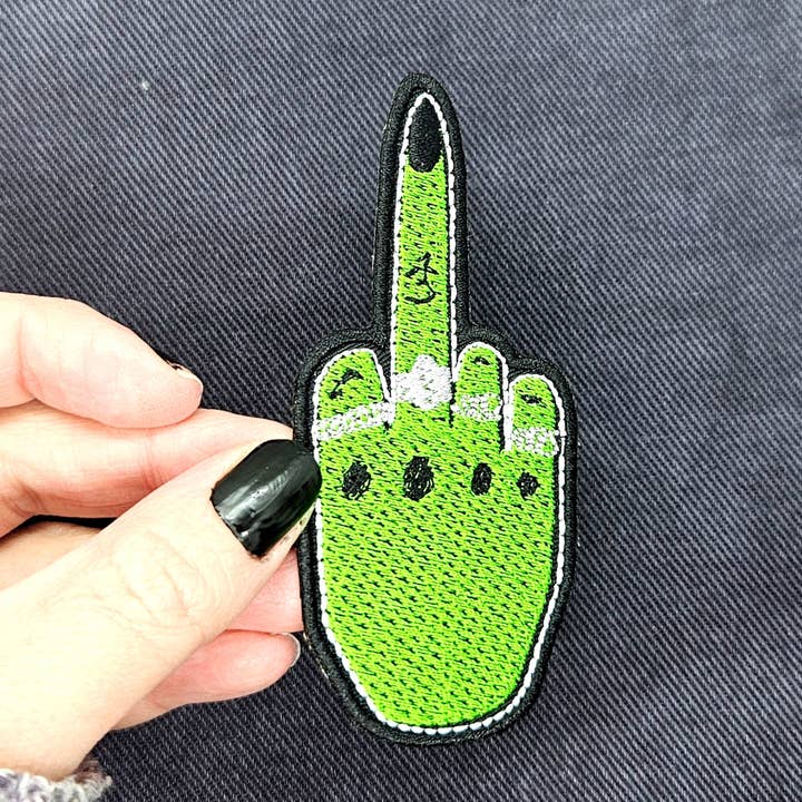Junkyard Witch - Wholesale Patch - Witches Middle Finger Iron On Patch