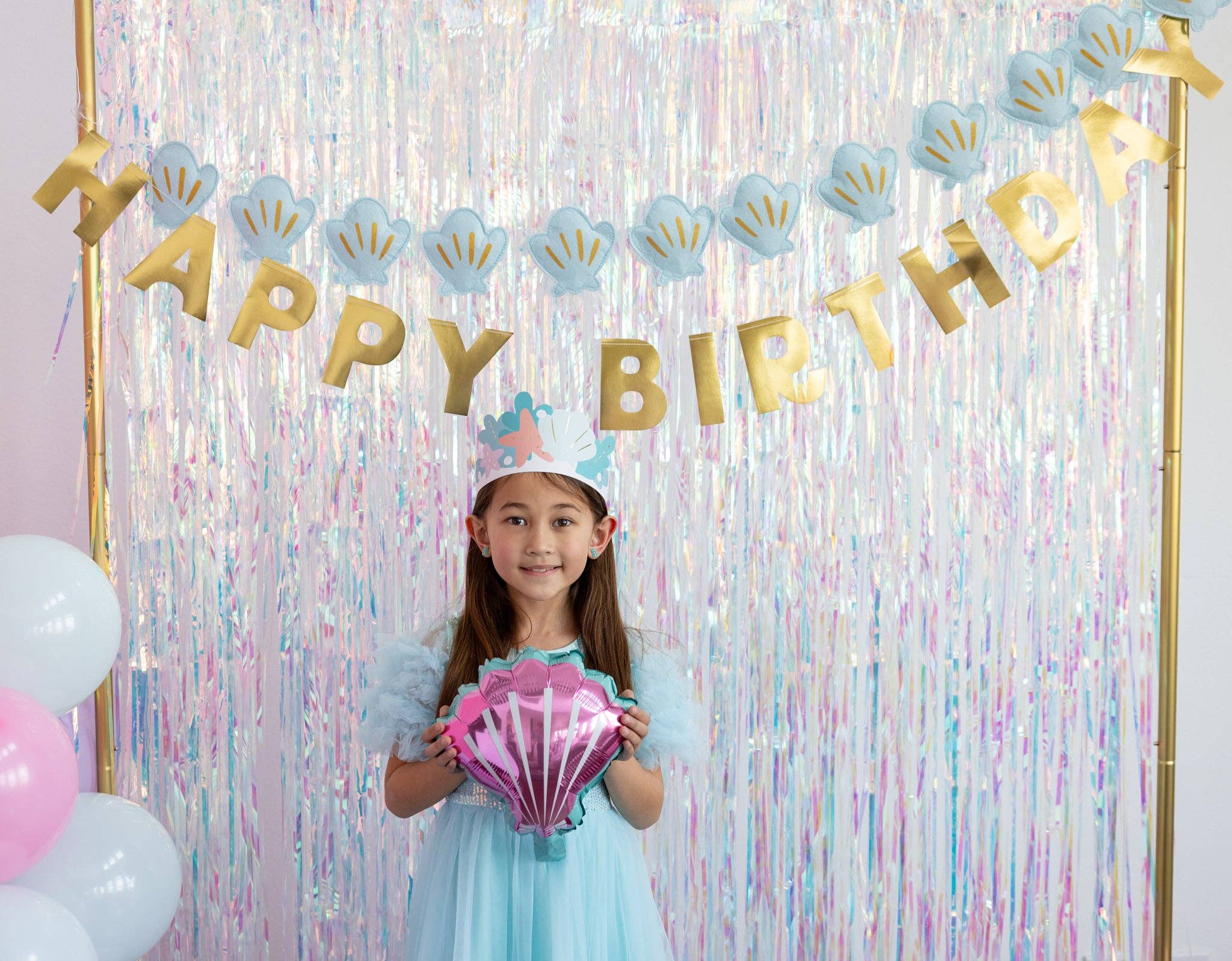 My Mind’s Eye - Wholesale Party Sign/Banner - PLMER03 - Mermaid Happy Birthday Puffy Felt Banner4