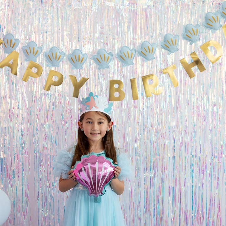 My Mind’s Eye - Wholesale Party Sign/Banner - PLMER03 - Mermaid Happy Birthday Puffy Felt Banner4