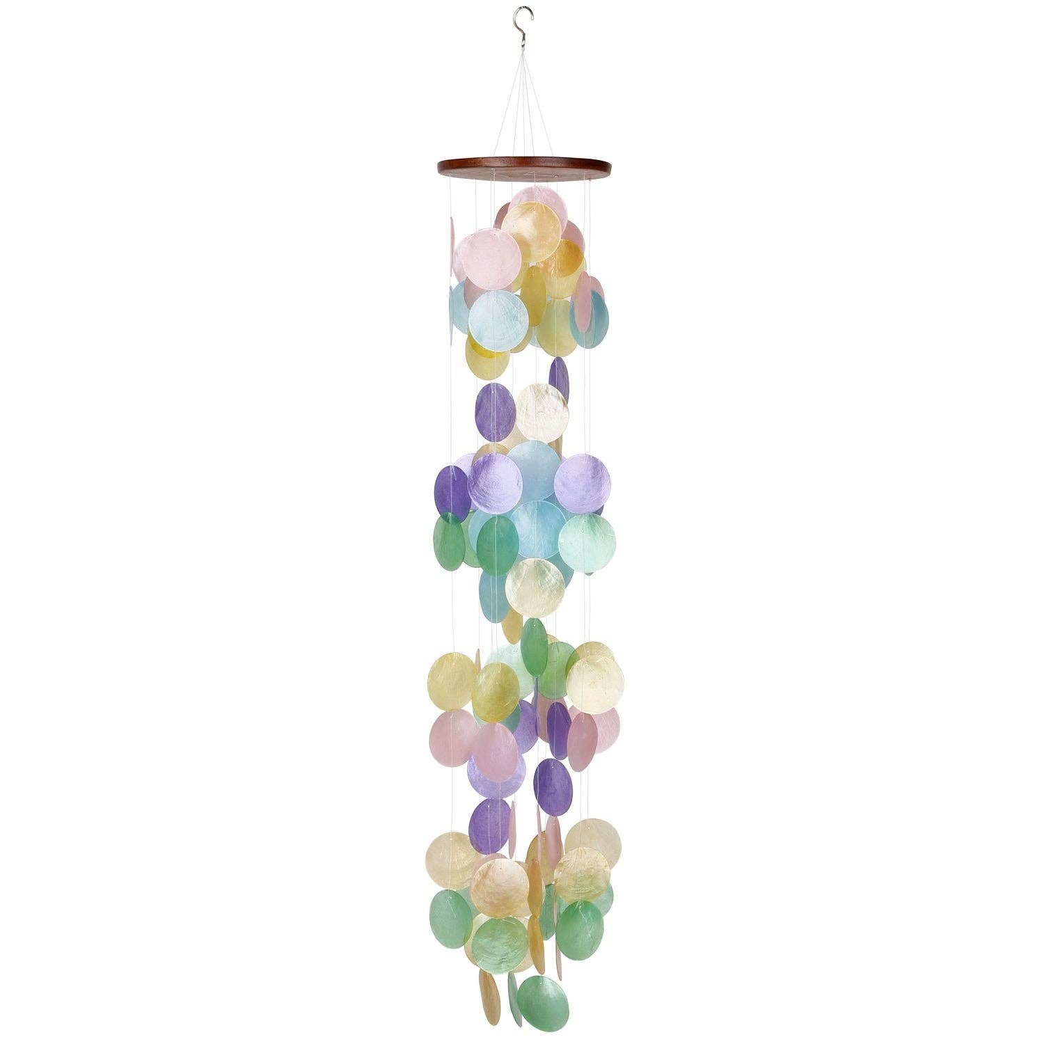 Woodstock Chimes - Wholesale Wind Chime - Capiz Waterfall - Rainbow2