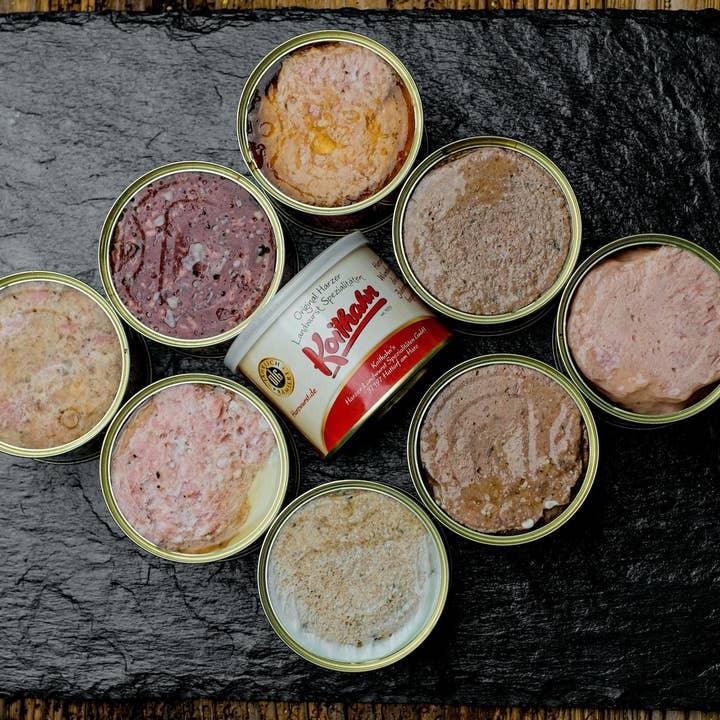 Fijne leverworst in blik voor wholesale door Quedlinburger Senf