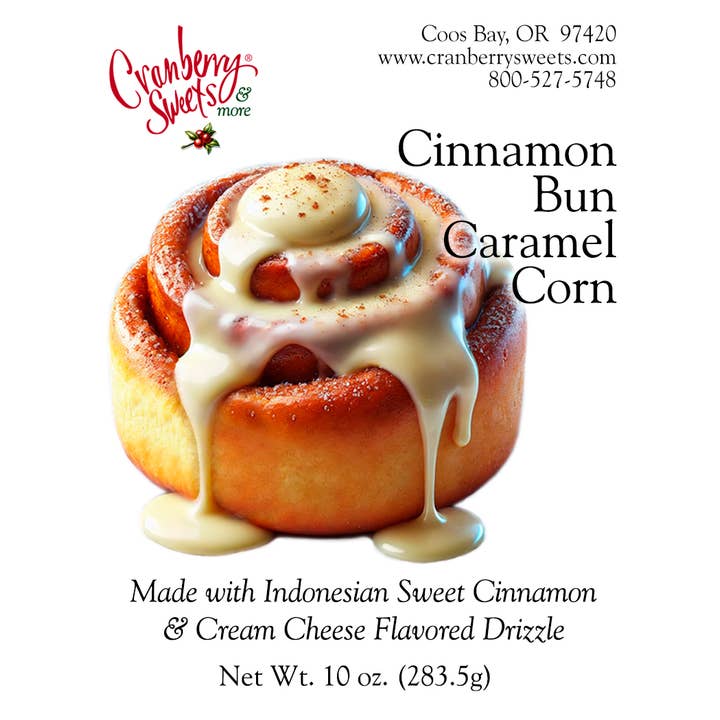 Cranberry Sweets & More - Wholesale Popcorn - Cinnamon Bun Caramel Corn1