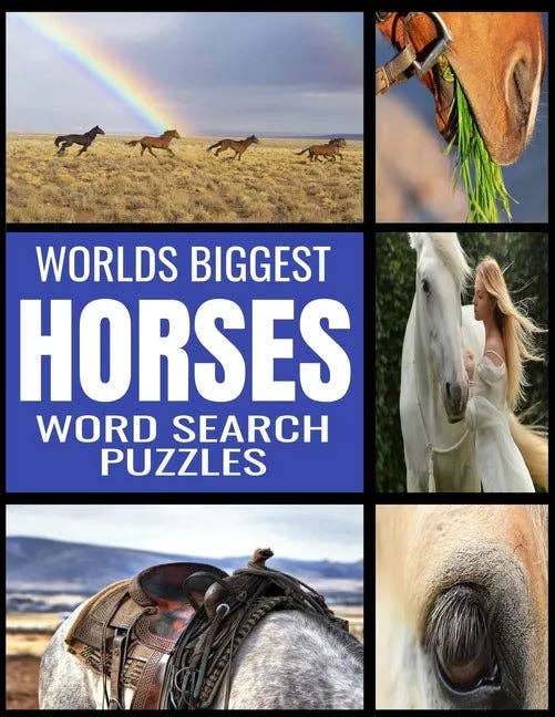 Books by splitShops - Wholesale Puzzle - Adult - Worlds Biggest Horse Word Search Puzzles: All Things Horse Themed - 130 Fun and Challenging Word Find Puzzles - From Breeds to Equipment Over 2000 Rel - Paperback0
