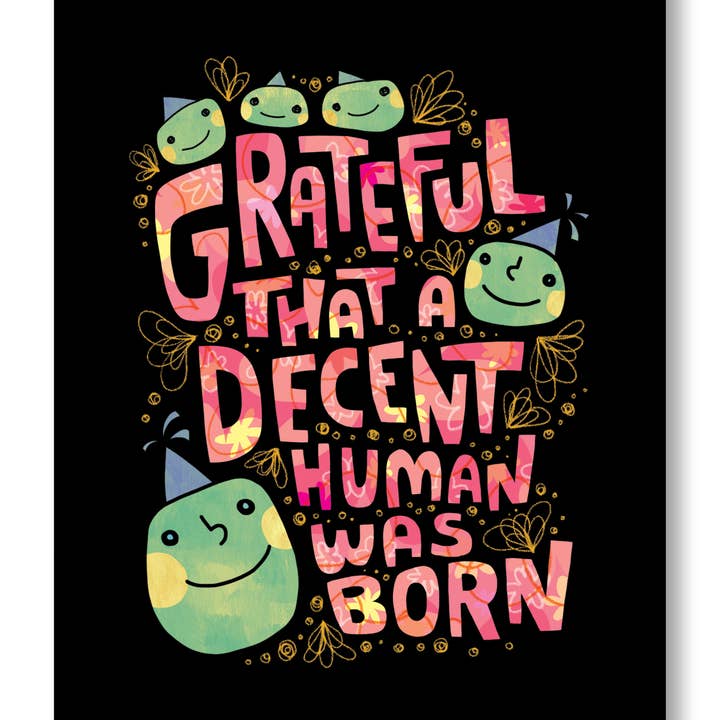 Chika Ando Illustration - Wholesale Birthday Card - Birthday Greeting Card - Decent Human