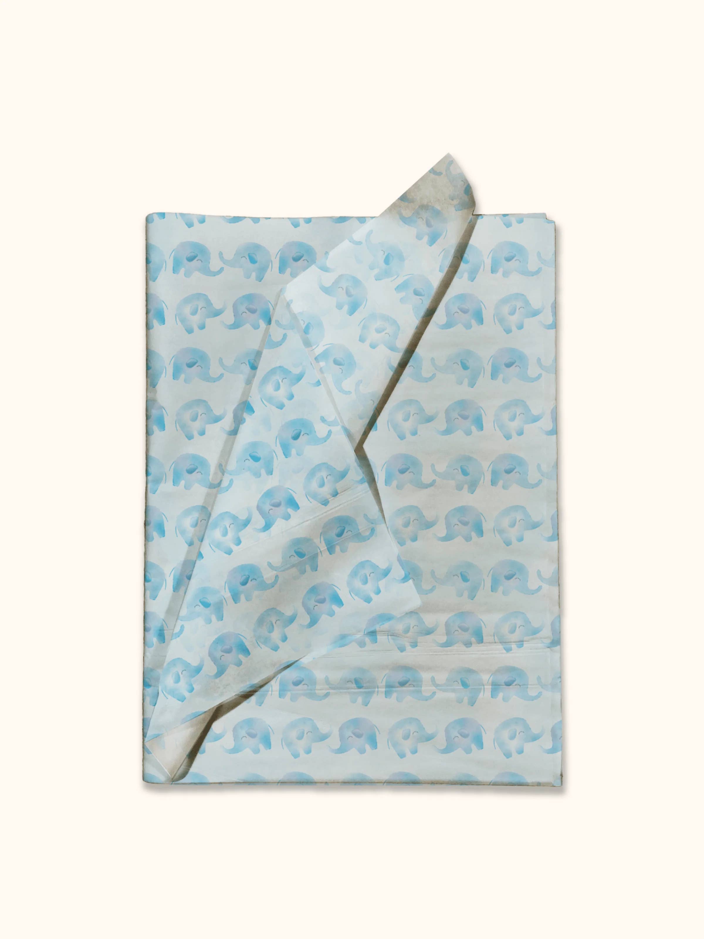 Eleven Fashion - Wholesale Tissue paper - Blue Elephant Designer Printed Tissue Paper