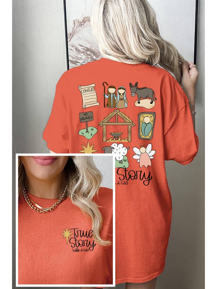 COLORBEAR - Wholesale T-Shirt (Graphic) - Unisex - TRUE STORY NATIVITY HEAVY COTTON TEE13