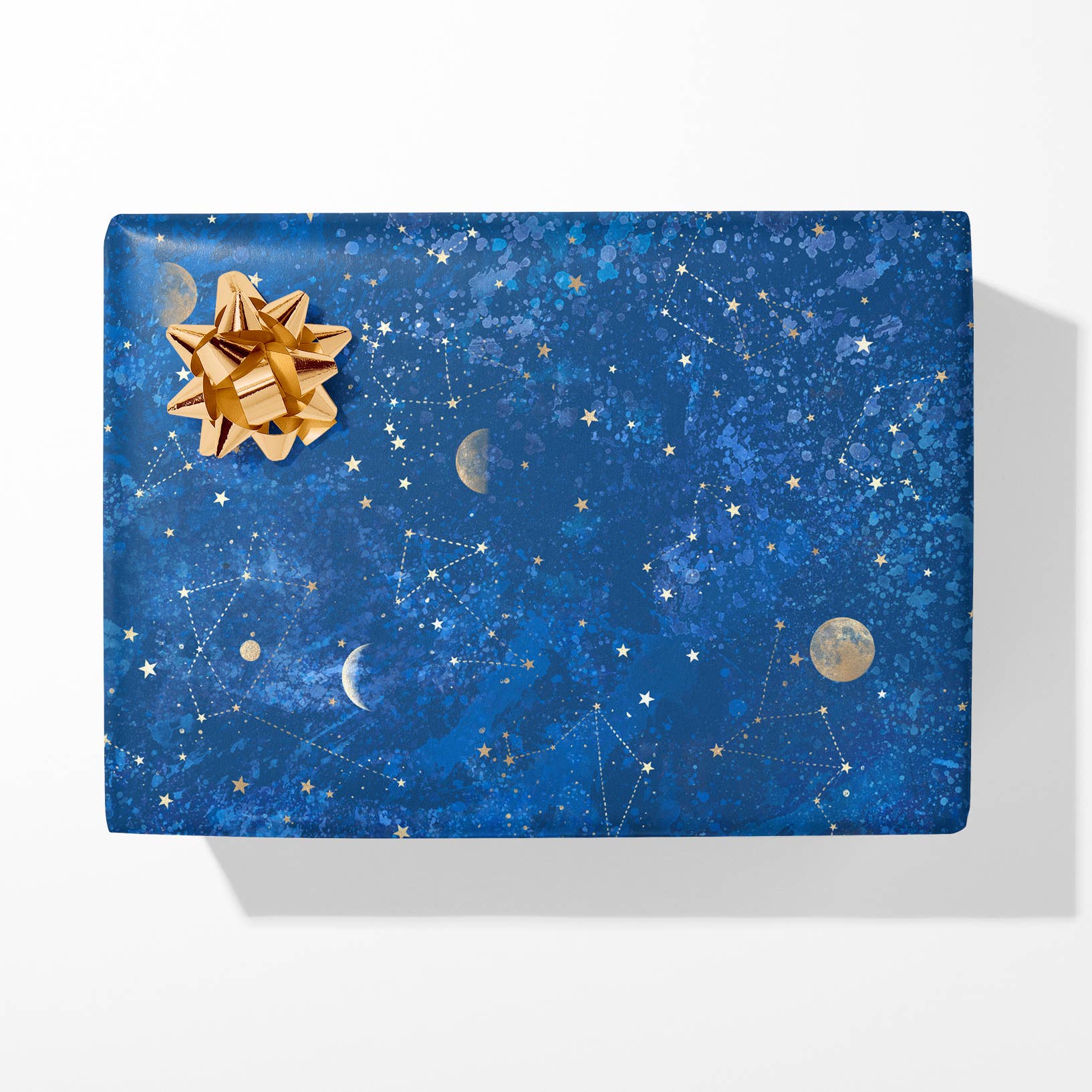 Rebecca Reck Art - Wholesale Flat Wrap - “Moon & Stars” wrapping paper, MATT, forest, mountains (copy)3
