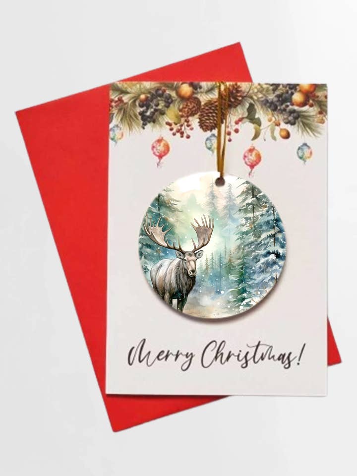 Julevinter skovelgkort + AFTAGELIG BAUBLE for engroshandel hos Homemade Hollydays Wholesale