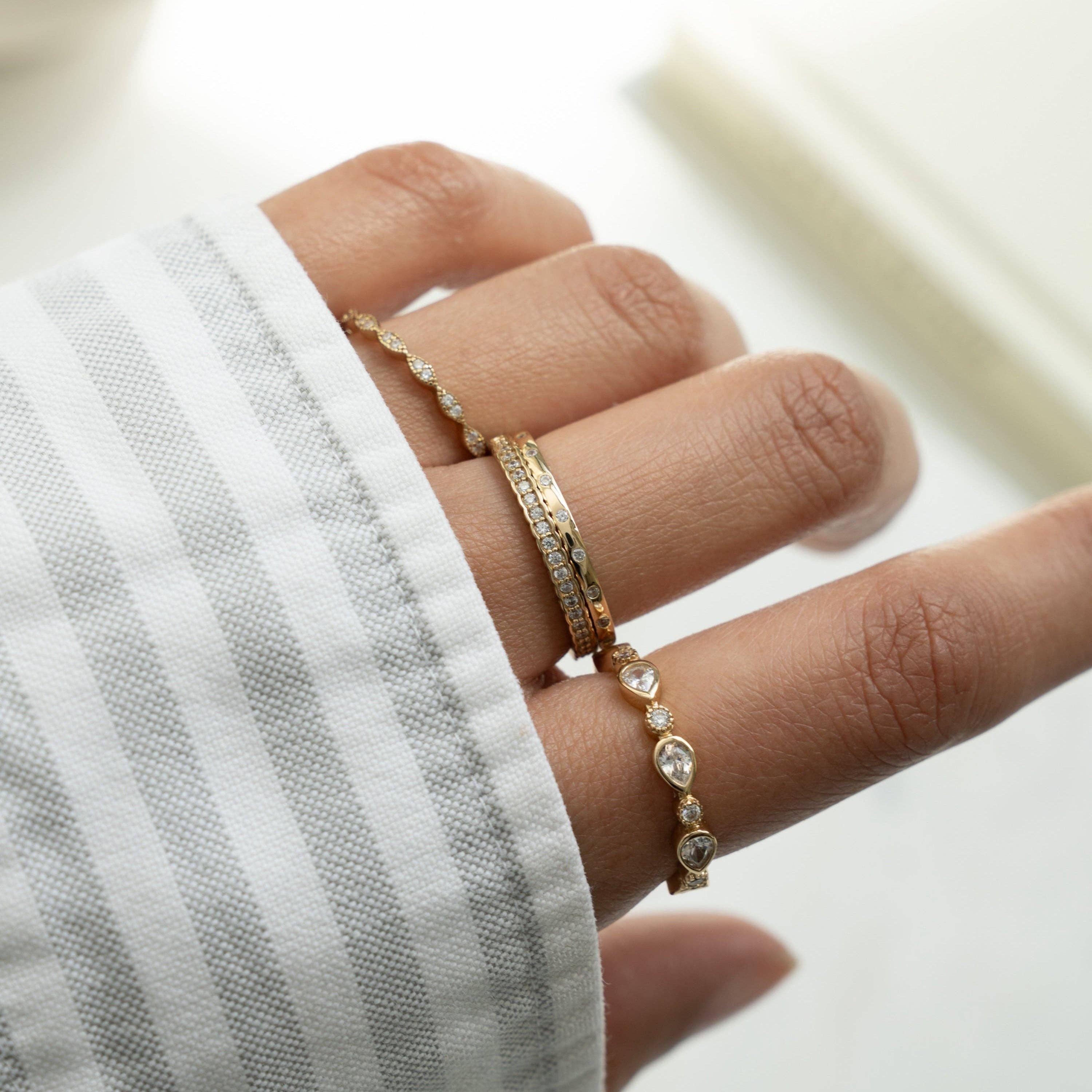 Sami Jewels - Wholesale Multi-Stone Ring - Two Ring Set 25