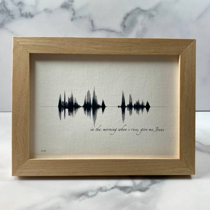 Tela de Onda Sonora "Dá-me Jesus" – 5x7 Polegadas por atacado de The Soundwave Booth