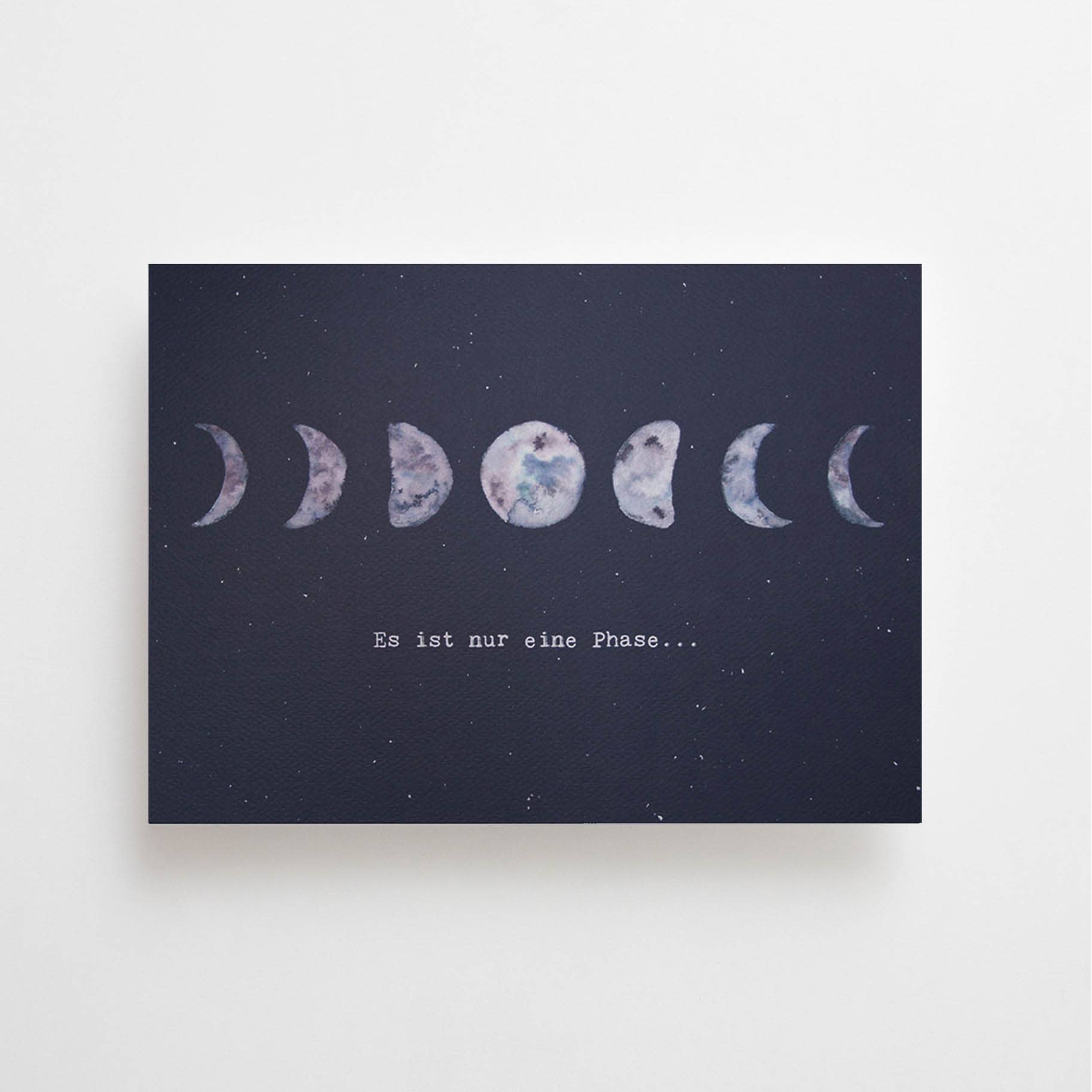 Anna Cosma - Wholesale Postcard - ES IST NUR EINE PHASE... - CARD - GERMAN VERSION - MOND