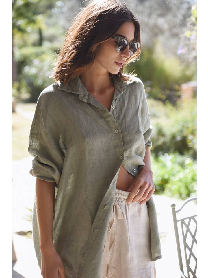 Beachwood The Label - Wholesale Button Down Shirt - Women's - The Palma Shirt // Sage
