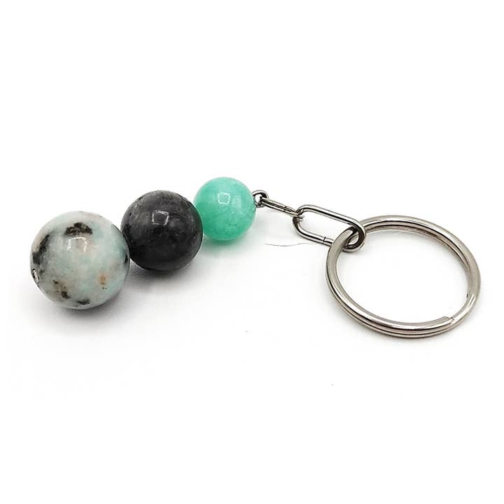 Portachiavi Pietra naturale Giada Labradorite Diaspro sesamo per la vendita all'ingrosso da parte di Gemme Variation