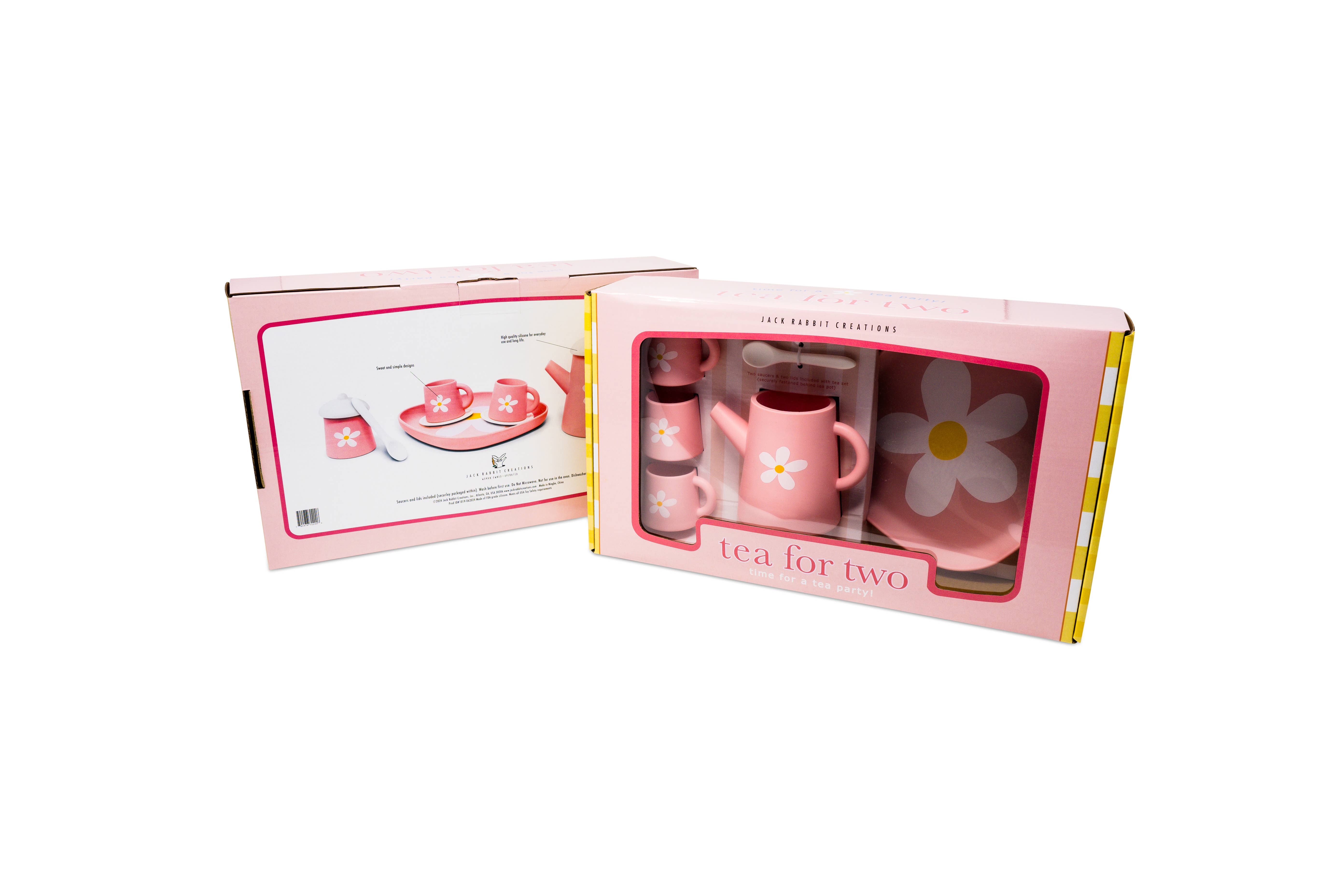 Jack Rabbit Creations - Wholesale Classic Toy - Kids - Pink Silicone Tea Set: Flower Power2