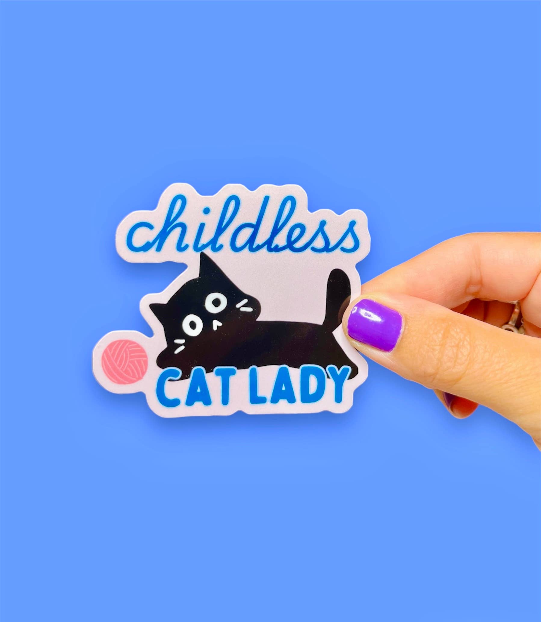 Tiny Baker Creations - Wholesale Sticker - Childless Cat Lady Vinyl Sticker | Political Democrat Funny8