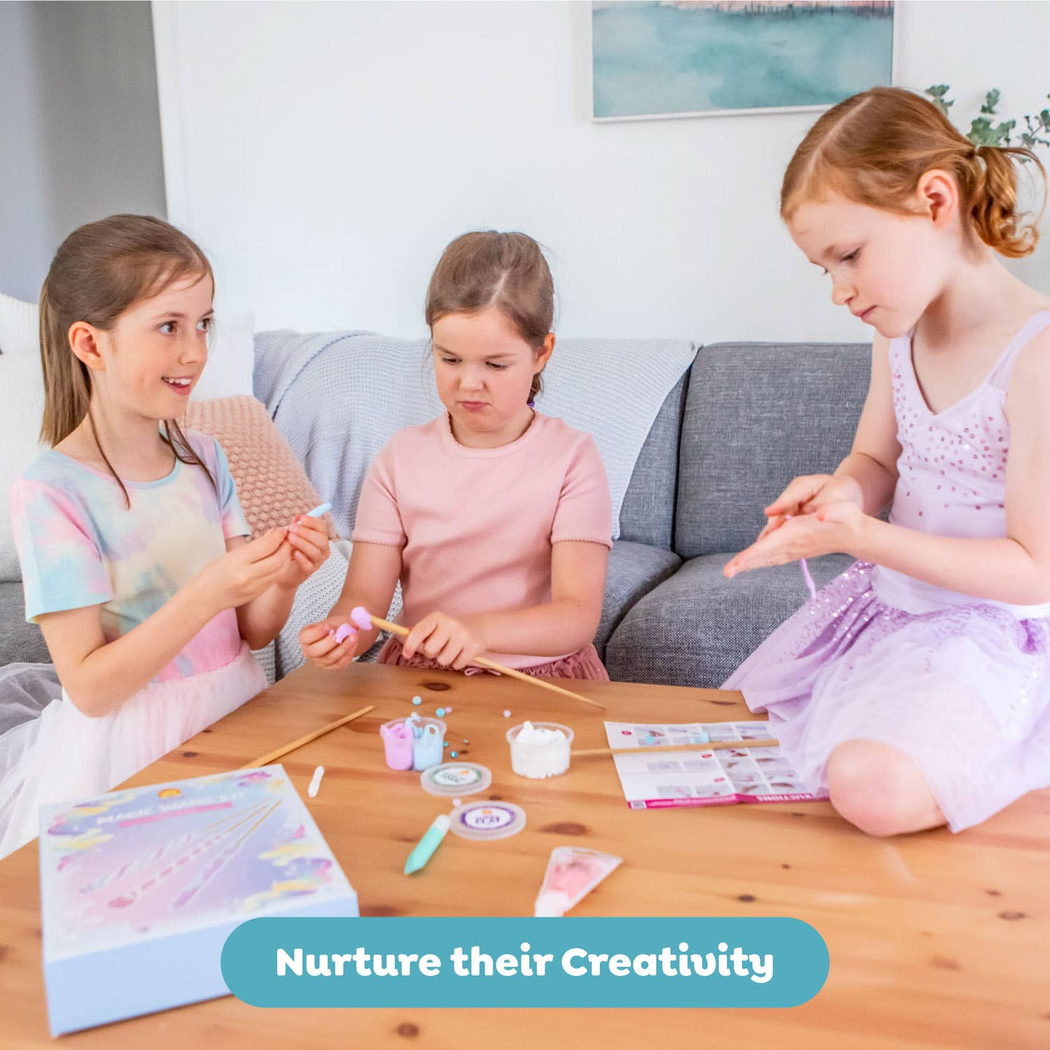 Tiger Tribe - Wholesale DIY Craft Kit - Kids - Magic Wand Kit - Pastel Power2