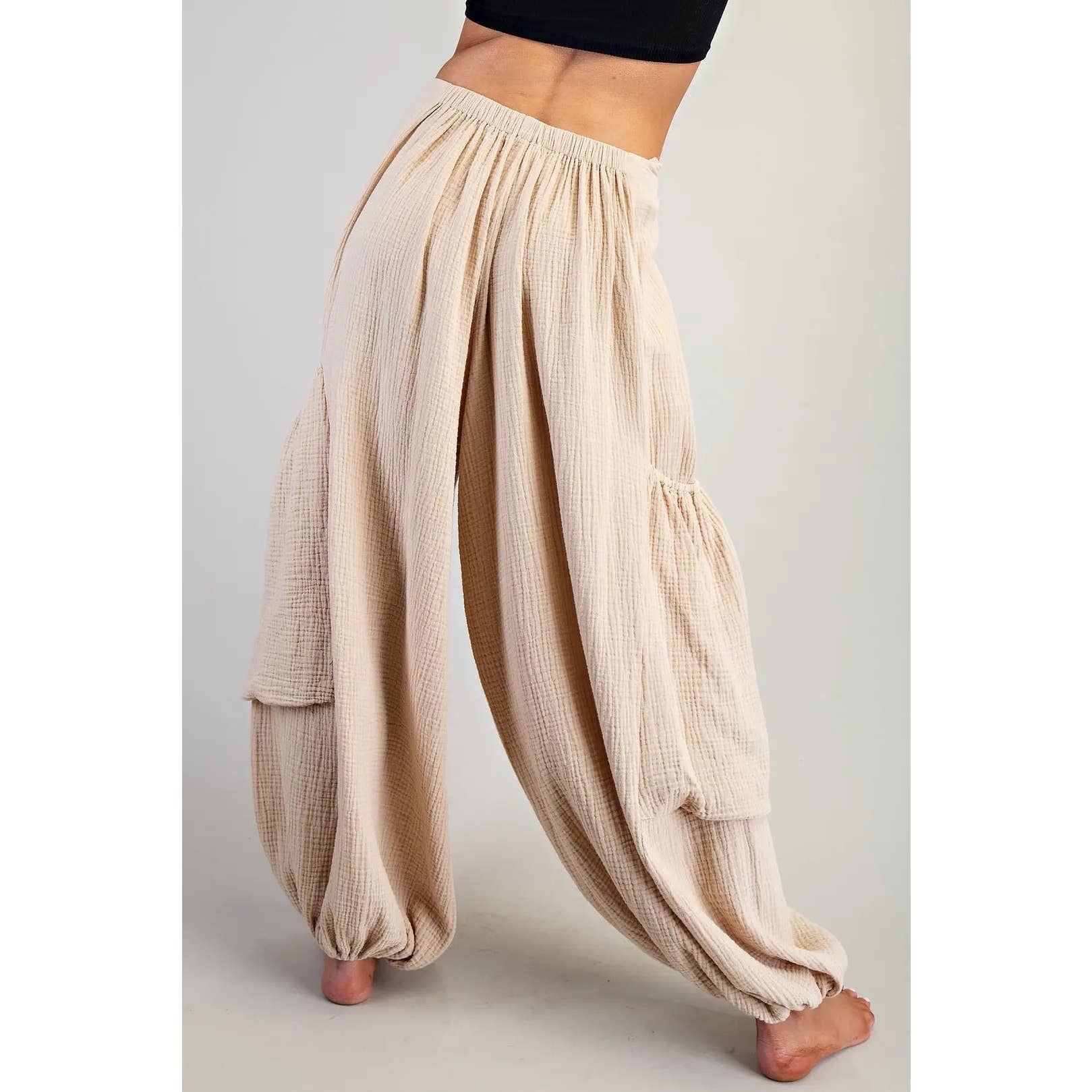 STYLE USA - Wholesale Pants - Women's - NEW Balloon Leg Cotton Gauze Pants11