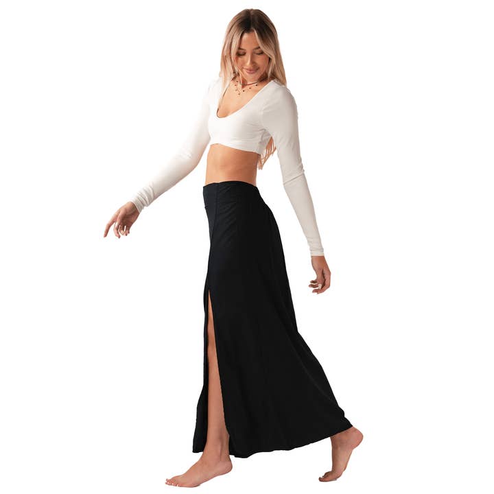 Lotus and Luna - Wholesale Skirt - Women's - Black Maxi Skirt