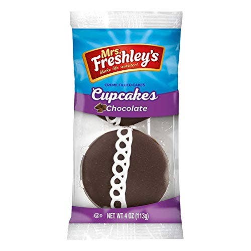 Shop The King - Wholesale Cake - Mrs. Freshley's Cream Filled Chocolate Cupcakes 2-pack | 6 Count (12 pieces)