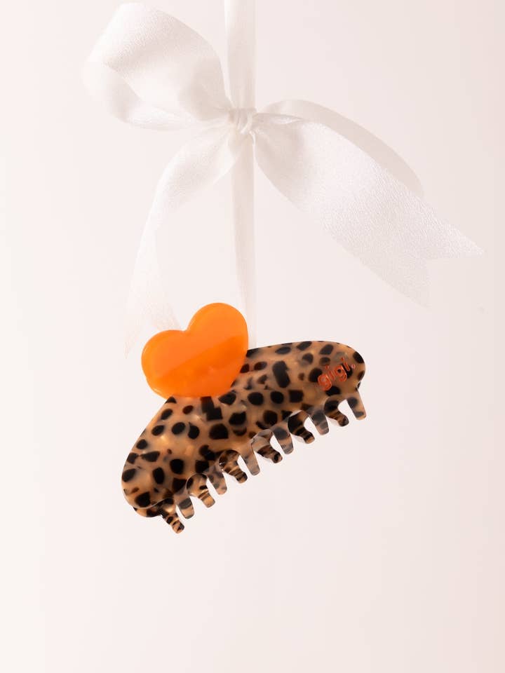 Pince cœur tangerine pour la vente par MY NAME IS GIGI PARIS