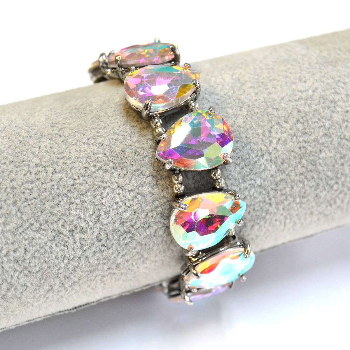 StarryNYC - Vendita all'ingrosso Bracciale con perline - Bracciale elastico con perline di cristallo a goccia di vetro12