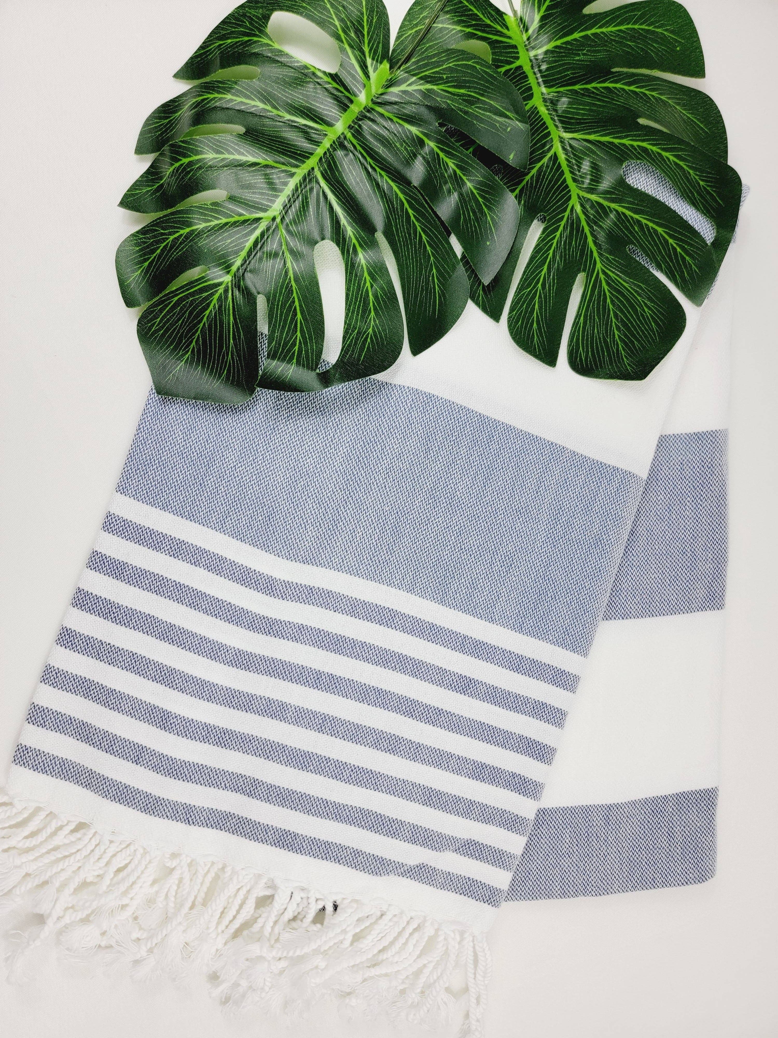 EBRU Home - Wholesale Beach Towel - Beach/Bath Turkish Towel Easy carry Quick Dry - Navy1