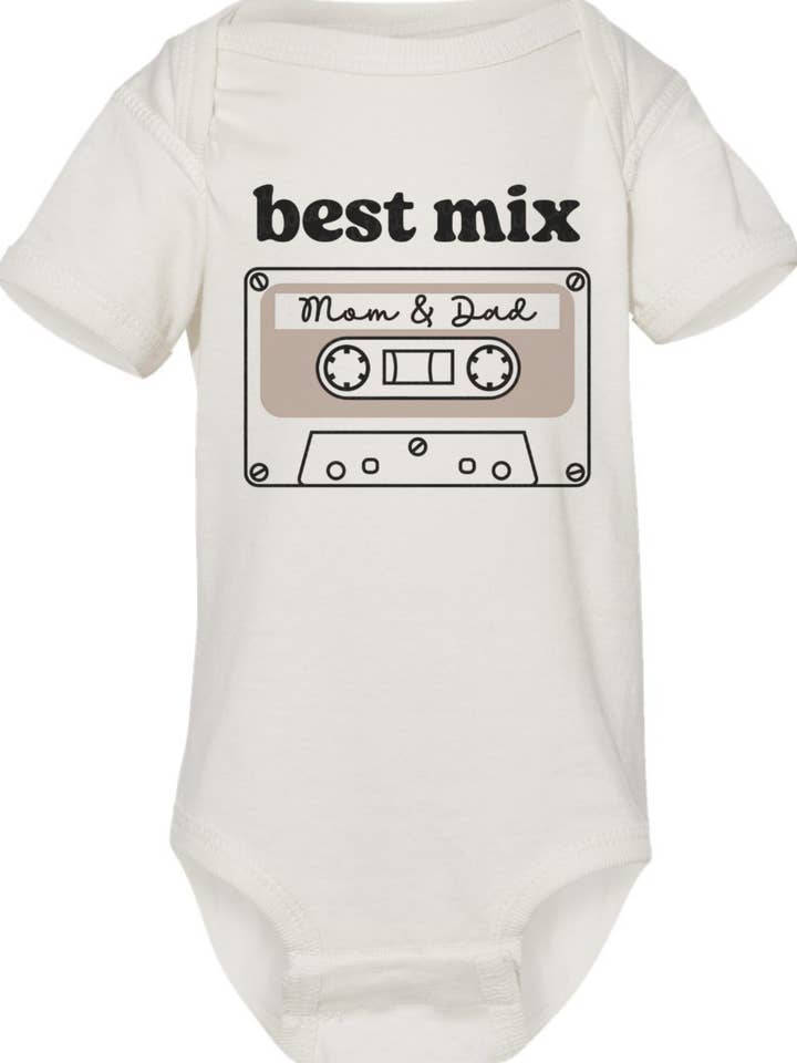 Arlo.Hendrix LLC - Wholesale Bodysuit (Non-Footed) - Baby - Mix Tape Onesie0