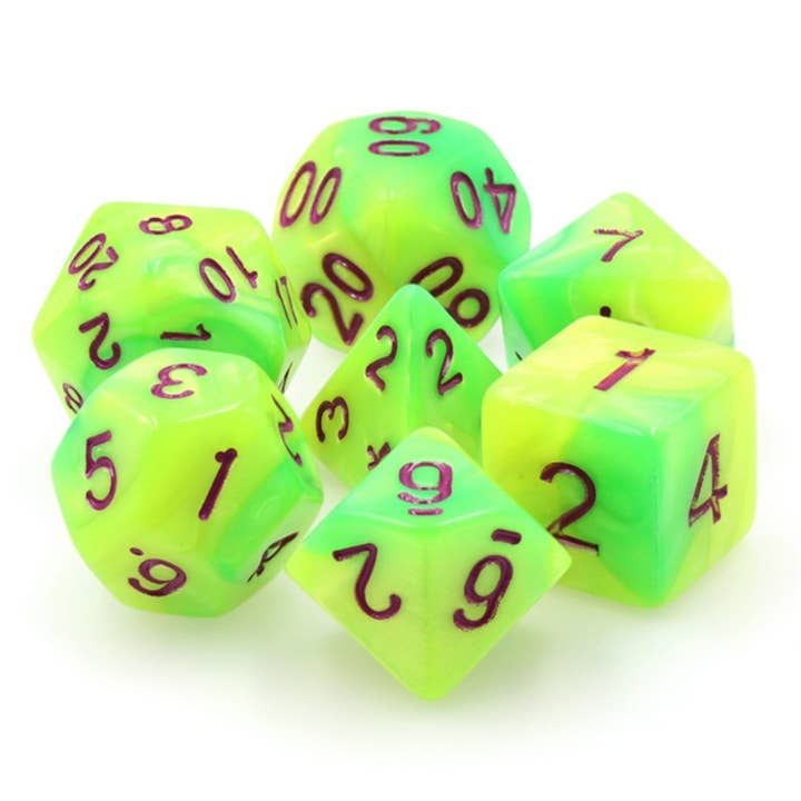Foam Brain Games - Wholesale Dice - Monster Snot RPG Dice Set