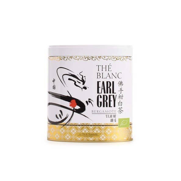Organic White Tea Earl Grey Flavour 40g for wholesale by terre d'Oc