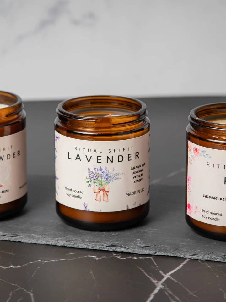 Wooden Wick Soy Candle Jar | Spring Collection for wholesale by Ritual Spirit ltd