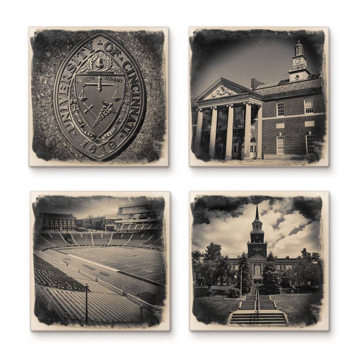 University of Cincinnati Tile/Coaster Collection for wholesale by Cityscape Tiles
