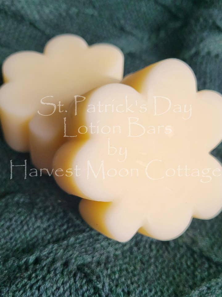 St. Patrick's Day Lotion Bars for wholesale by Harvest Moon Cottage Bath and Body