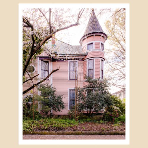 Charlotte, NC Art Print (11x14): Pink House, Quarta Ward por atacado de Charlotte to Paris