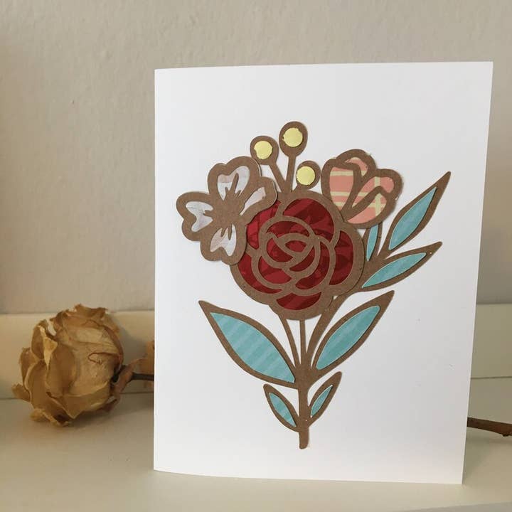 Wildflower Bouquet for wholesale by The Cutting Room Card Company