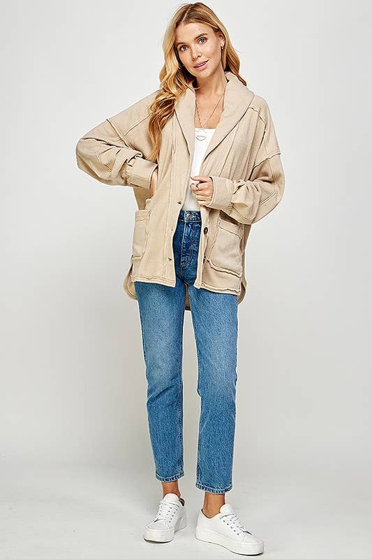 Twentyten - Wholesale Fleece - Women's - Women's Streetwear Fleece Jacket with Front Pockets 5191IJK1