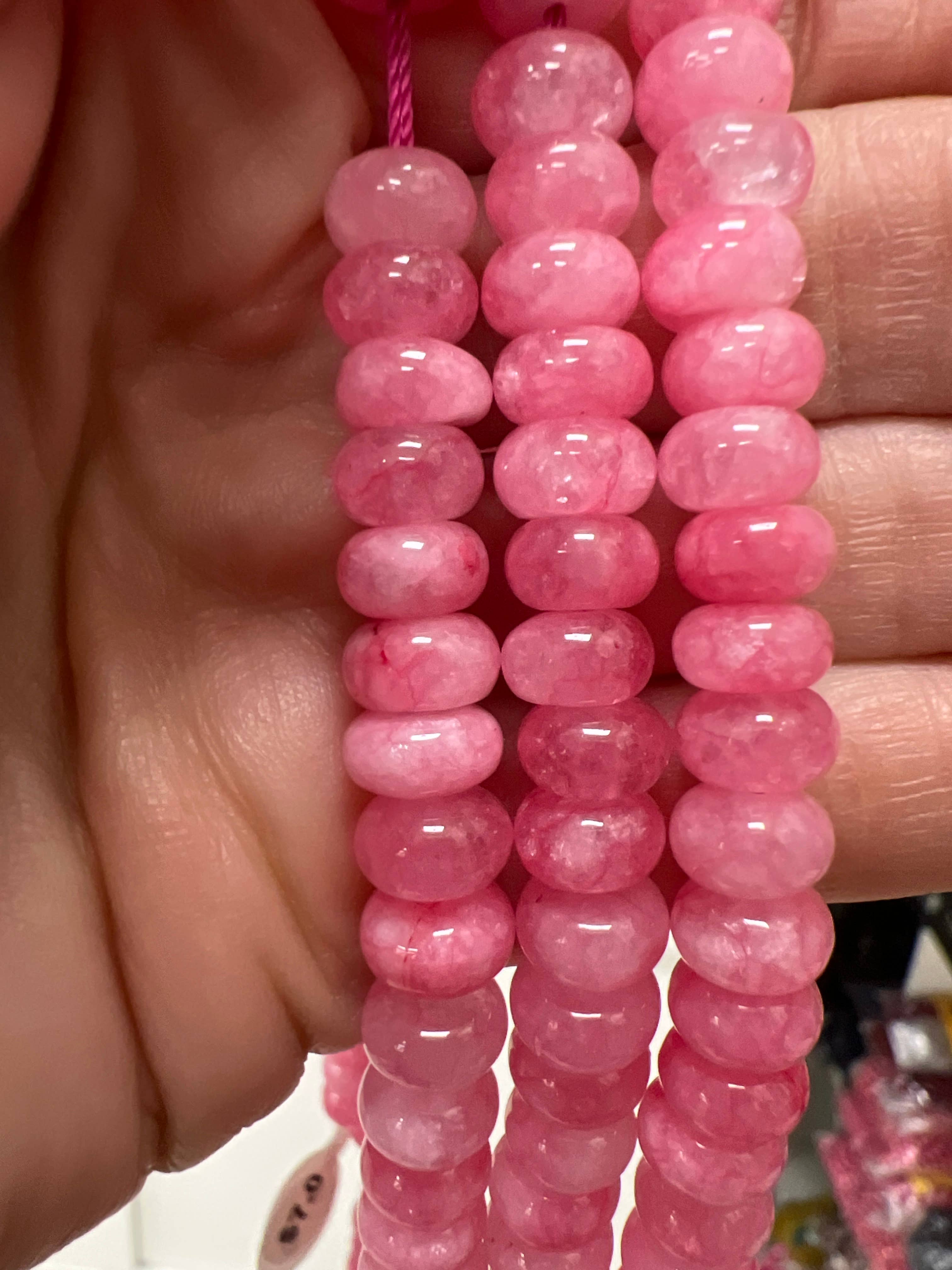 Sonya Renee Jewelry - Wholesale Beaded/Pearl Necklace - Lilly Gemstone Bead Necklace multi-color 8mm opals jade 51