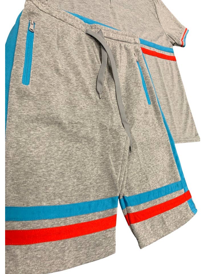 Royal Threads - Vendita all'ingrosso Completo loungewear - Uomo - Polo da uomo, set corto in 2 pezzi e pantaloncini estivi in morbido pile coordinato4