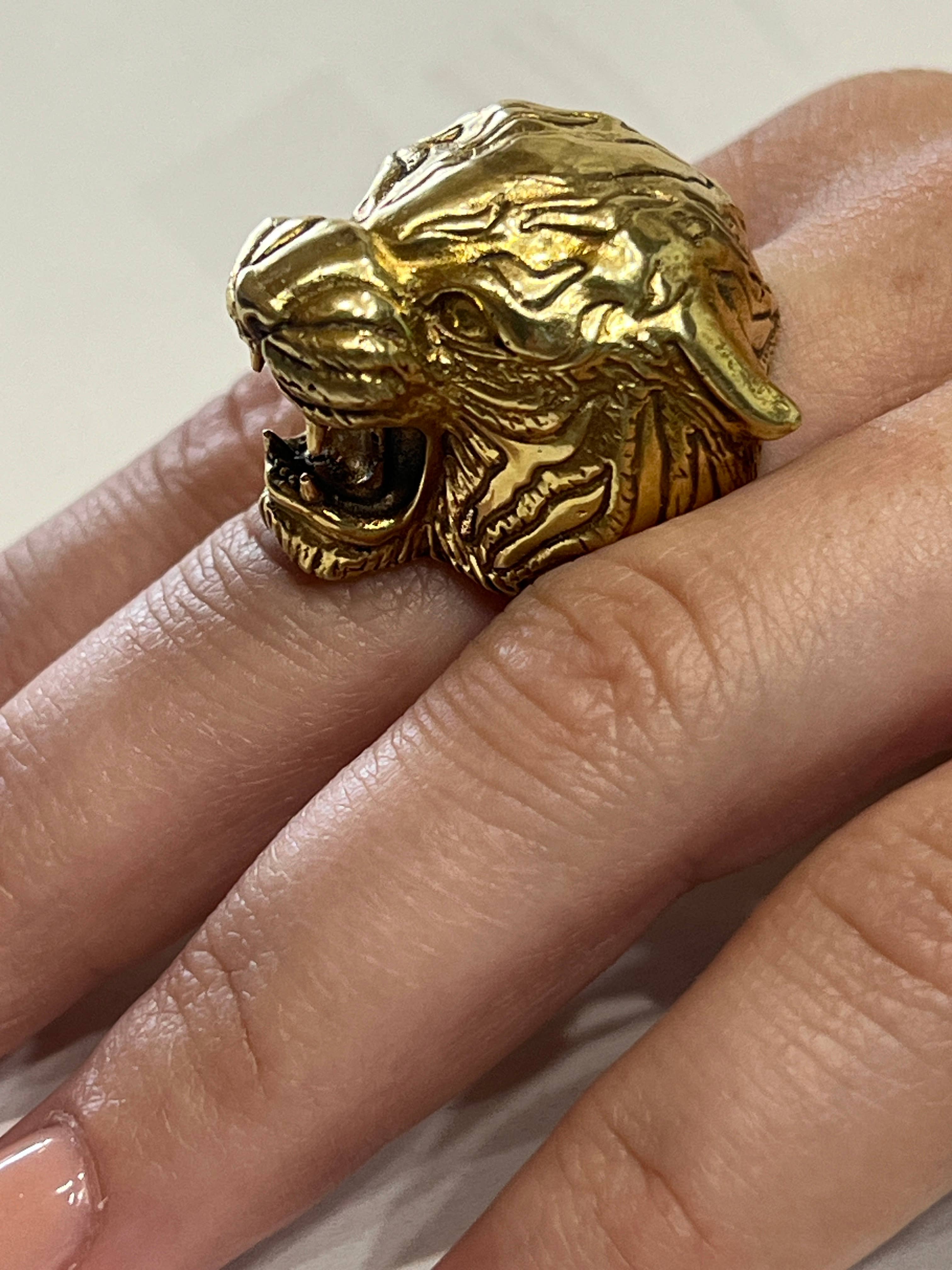 Hi Octane | SilverBotanica - Wholesale Cocktail/Statement Ring - Tiger Big Cat Hear Me Roar Ring3