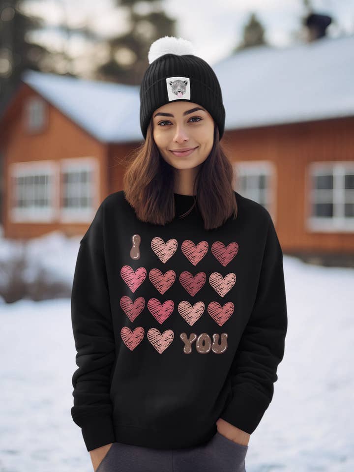I love you women's printed sweatshirt for wholesale by IALD