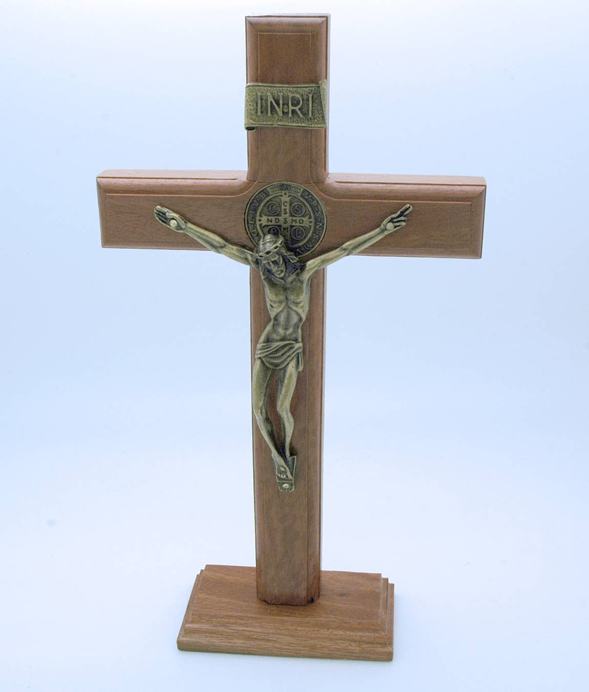 Contreras Designs - Wholesale Wall cross - BA10278 - Brazilian Wood Benedict Crucifix Wall Accent